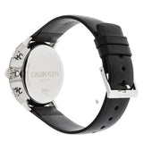  Shop Authentic Calvin Klein High Noon Chronograph Black Dial Black Leather Strap Watch for Men - K8M271C1 - Luxxuri