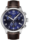  Shop Authentic Tissot Chrono XL Classic Blue Dial Brown Leather Strap Watch For Men - T116.617.16.047.00 - Luxxuri