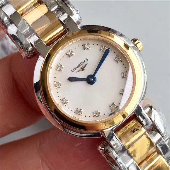  Shop Authentic Longines PrimaLuna Quartz Diamonds Mother of Pearl Dial Two Tone Steel Strap Watch for Women - L8.110.5.93.6 - Luxxuri