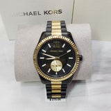  Shop Authentic Michael Kors Lexington Quartz Black Dial Two Tone Steel Strap Watch For Men - MK8948 - Luxxuri