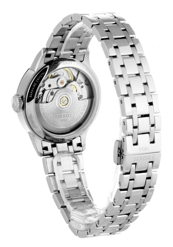  Shop Authentic Tissot Chemin Des Tourelles Powermatic 80 Rubies Mother of Pearl Dial Silver Steel Strap Watch For Women - T099.207.11.113.00 - Luxxuri