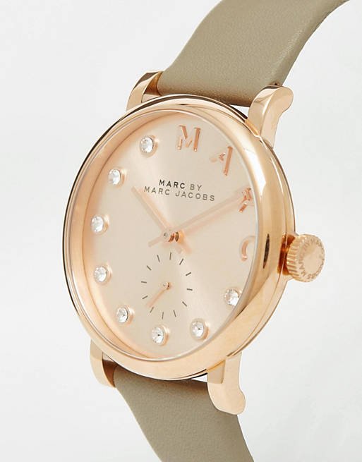  Shop Authentic Marc Jacobs Baker Rose Gold Dial Grey Leather Strap Watch for Women - MBM1400 - Luxxuri