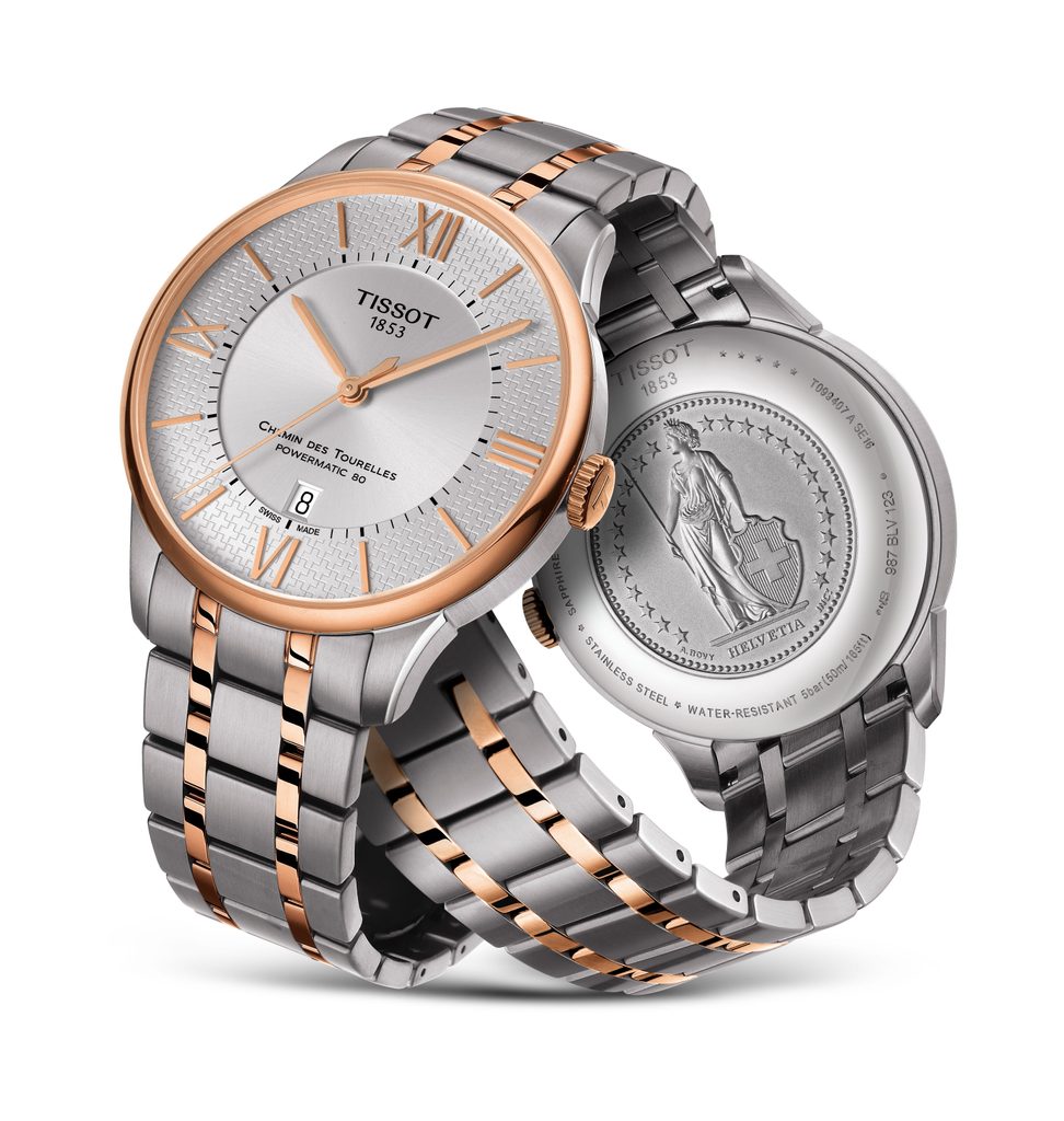  Shop Authentic Tissot Chemin des Tourelles Powermatic 80 Helvetic Pride Silver Dial Two Tone Steel Strap Watch for Men - T099.407.22.038.01 - Luxxuri