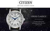  Shop Authentic Citizen Eco Drive Silver Dial Black Leather Strap Watch For Men - AO9000-06B - Luxxuri