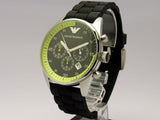 Shop Authentic Emporio Armani Chronograph Black Dial Black Rubber Strap Watch For Men - AR5865 - Luxxuri