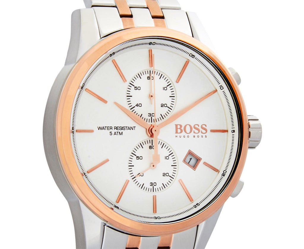  Shop Authentic Hugo Boss Jet Silver Dial Two Tone Steel Strap Watch for Men - 1513385 - Luxxuri