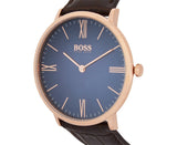  Shop Authentic Hugo Boss Jackson Blue Dial Black Leather Strap Watch for Men - 1513371 - Luxxuri