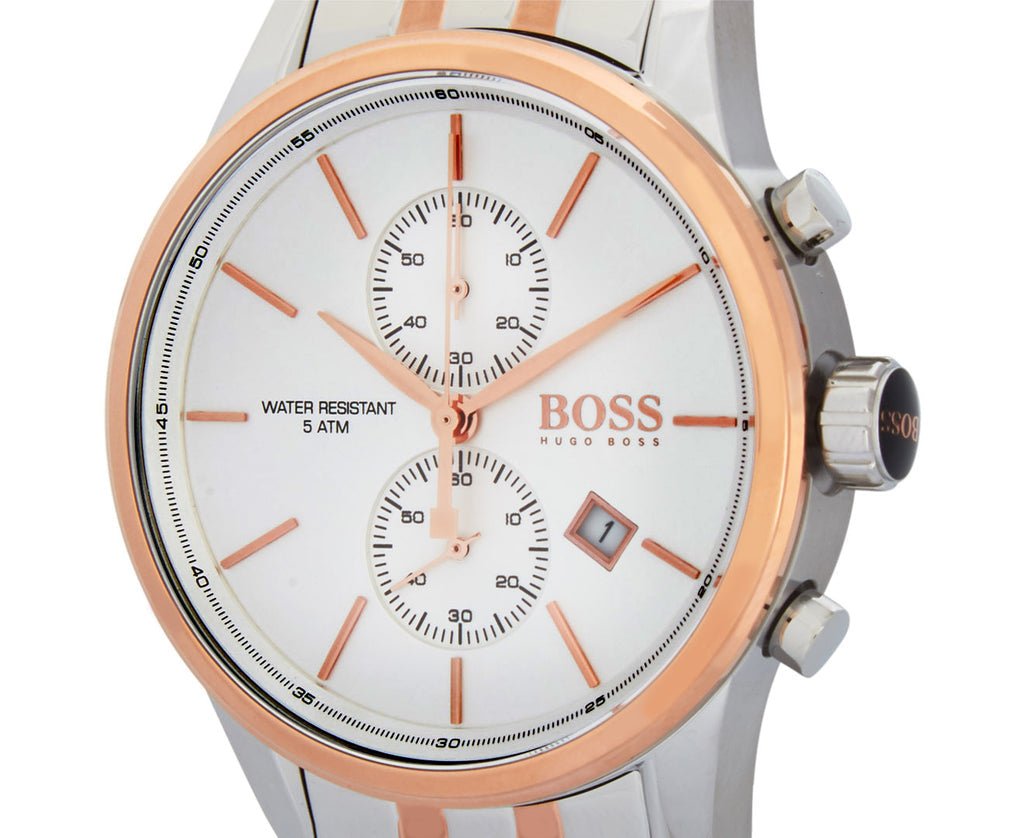  Shop Authentic Hugo Boss Jet Silver Dial Two Tone Steel Strap Watch for Men - 1513385 - Luxxuri