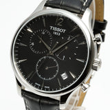  Shop Authentic Tissot T Classic Tradition Chronograph Black Dial Black Leather Strap Watch For Men - T063.617.16.057.00 - Luxxuri