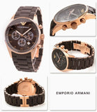  Shop Authentic Emporio Armani Sportivo Chronograph Brown Dial Brown Silicone Strap Watch For Men - AR5891 - Luxxuri