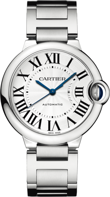  Shop Authentic Cartier Ballon Bleu De Cartier Silver Dial Silver Steel Strap Watch for Women - WSBB0048 - Luxxuri