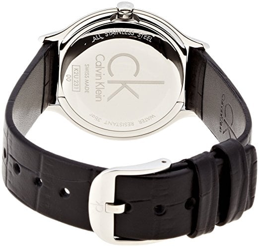  Shop Authentic Calvin Klein Skirt Black Dial Black Leather Strap Watch for Women  - K2U231C1 - Luxxuri