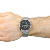  Shop Authentic Hugo Boss Grand Prix Black Dial Silver Steel Strap Watch for Men - 1513477 - Luxxuri
