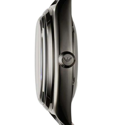  Shop Authentic Emporio Armani Franco Black Dial Black Leather Strap Watch For Men - AR0368 - Luxxuri