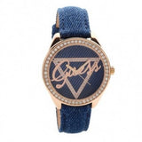  Shop Authentic Guess Little Flirt Quartz Blue Dial Blue Leather Strap Watch For Women - W0456L6 - Luxxuri