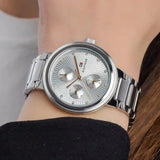  Shop Authentic Tommy Hilfiger Joy Chronograph Silver Dial Silver Steel Strap Watch For Women - 1782532 - Luxxuri