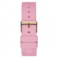 Guess Solar Rose Gold Dial Pink Rubber Strap Watch For Women - W1135L2