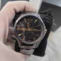  Shop Authentic Armani Exchange Hampton Chronograph Black Dial Black Steel Strap Watch For Men - AX2121 - Luxxuri