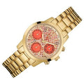  Shop Authentic Guess Mini Sunrise Quartz Analog Orange Dial Gold Steel Strap Watch For Women - W0448L7 - Luxxuri