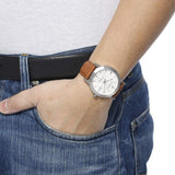  Shop Authentic Burberry The City Silver Dial Brown Leather Strap Watch for Men - BU9904 - Luxxuri