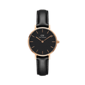  Shop Authentic Daniel Wellington Classic Petite Sheffield Black Dial Black Leather Strap Watch For Women - DW00100224 - Luxxuri