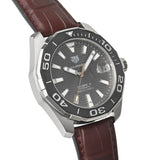  Shop Authentic Tag Heuer Aquaracer Caliber 5 Black Dial Brown Leather Strap Watch for Men - WAY201M.FC6474 - Luxxuri