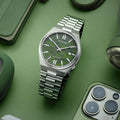 Shop Authentic Citizen Tsuyosa Automatic Camouflage Green Dial Silver Steel Strap Watch For Men - NJ0159-86X - Luxxuri
