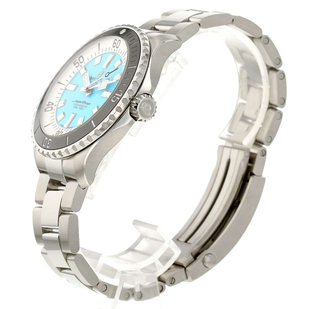  Shop Authentic Breitling Superocean Automatic 44mm Turquoise Dial Silver Steel Strap Watch for Men - A17376211L2A1 - Luxxuri