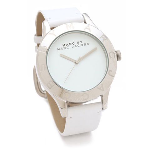  Shop Authentic Marc Jacobs Blade White Dial White Leather Strap Watch for Women - MBM1200 - Luxxuri