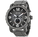  Shop Authentic Fossil Nate Chronograph Gunmetal Dial Grey Steel Strap Watch for Men - JR1437 - Luxxuri