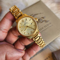  Shop Authentic Burberry The Classic Champagne Dial Gold Steel Strap Watch for Women - BU10109 - Luxxuri