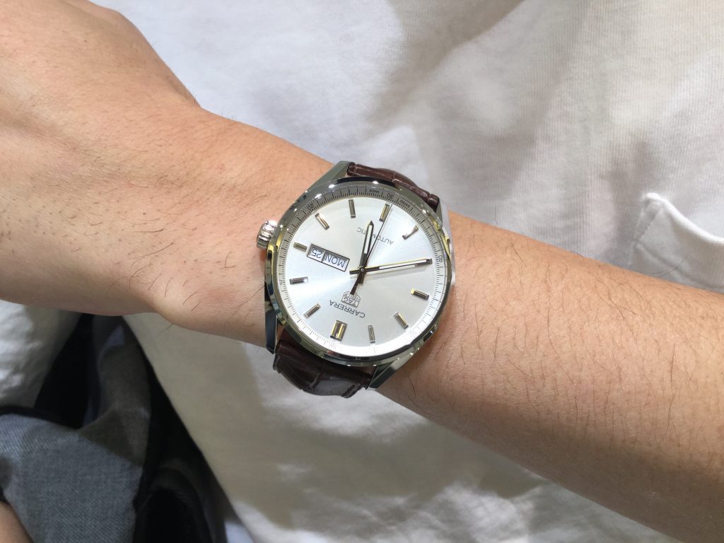  Shop Authentic Tag Heuer Carrera Day Date Silver Dial Brown Leather Strap Watch for Men - WBN2011.FC6484 - Luxxuri