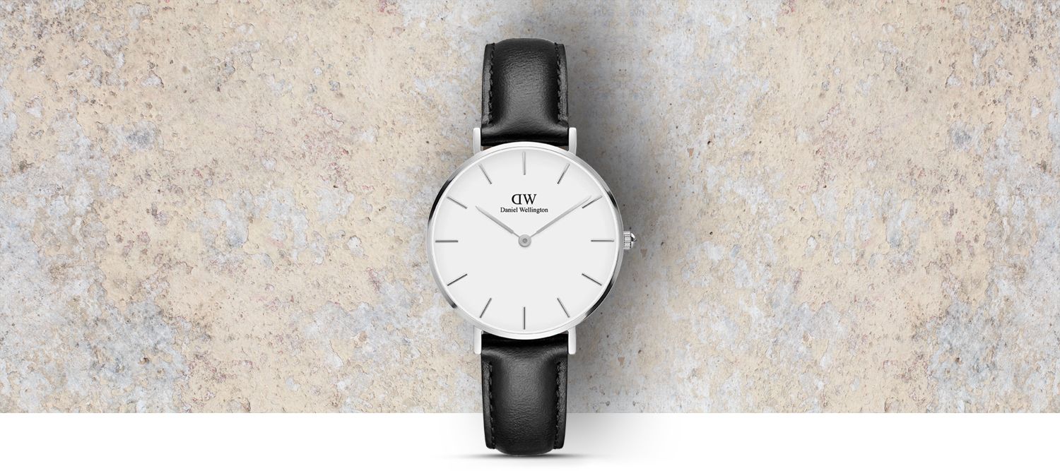  Shop Authentic Daniel Wellington Classic Petite Sheffield White Dial Black Leather Strap Watch For Women - DW00100186 - Luxxuri