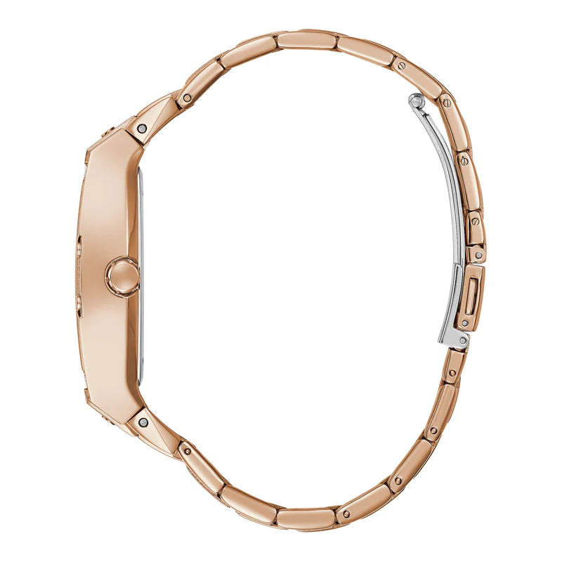  Shop Authentic Guess Raven Diamonds Rose Gold Dial Rose Gold Steel Strap Watch for Women - GW0104L3 - Luxxuri