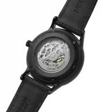  Shop Authentic Emporio Armani Meccanico Automatic Black Dial Black Leather Strap Watch For Men - AR60042 - Luxxuri