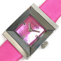  Shop Authentic Gucci G-Frame Square Fuchsia Mother of Pearl Dial Fuchsia Leather Strap Watch For Women - YA128533 - Luxxuri