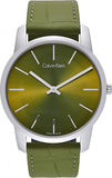  Shop Authentic Calvin Klein City Green Dial Green Leather Strap Watch for Men - K2G211WL - Luxxuri