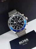  Shop Authentic Hugo Boss Ocean Edition Black Dial Silver Mesh Strap Watch for Men - 1513742 - Luxxuri
