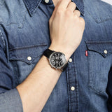  Shop Authentic Emporio Armani Renato Chronograph Black Dial Black Leather Strap Watch For Men - AR2447 - Luxxuri
