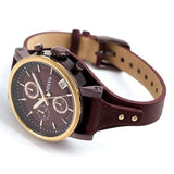  Shop Authentic Fossil Original Boyfriend Sport Chronograph Maroon Dial Maroon Leather Strap Watch for Women - ES4114 - Luxxuri