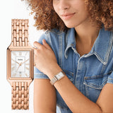  Shop Authentic Fossil Raquel Three Hand Date White Dial Rose Gold Steel Strap Watch For Women - ES5271 - Luxxuri