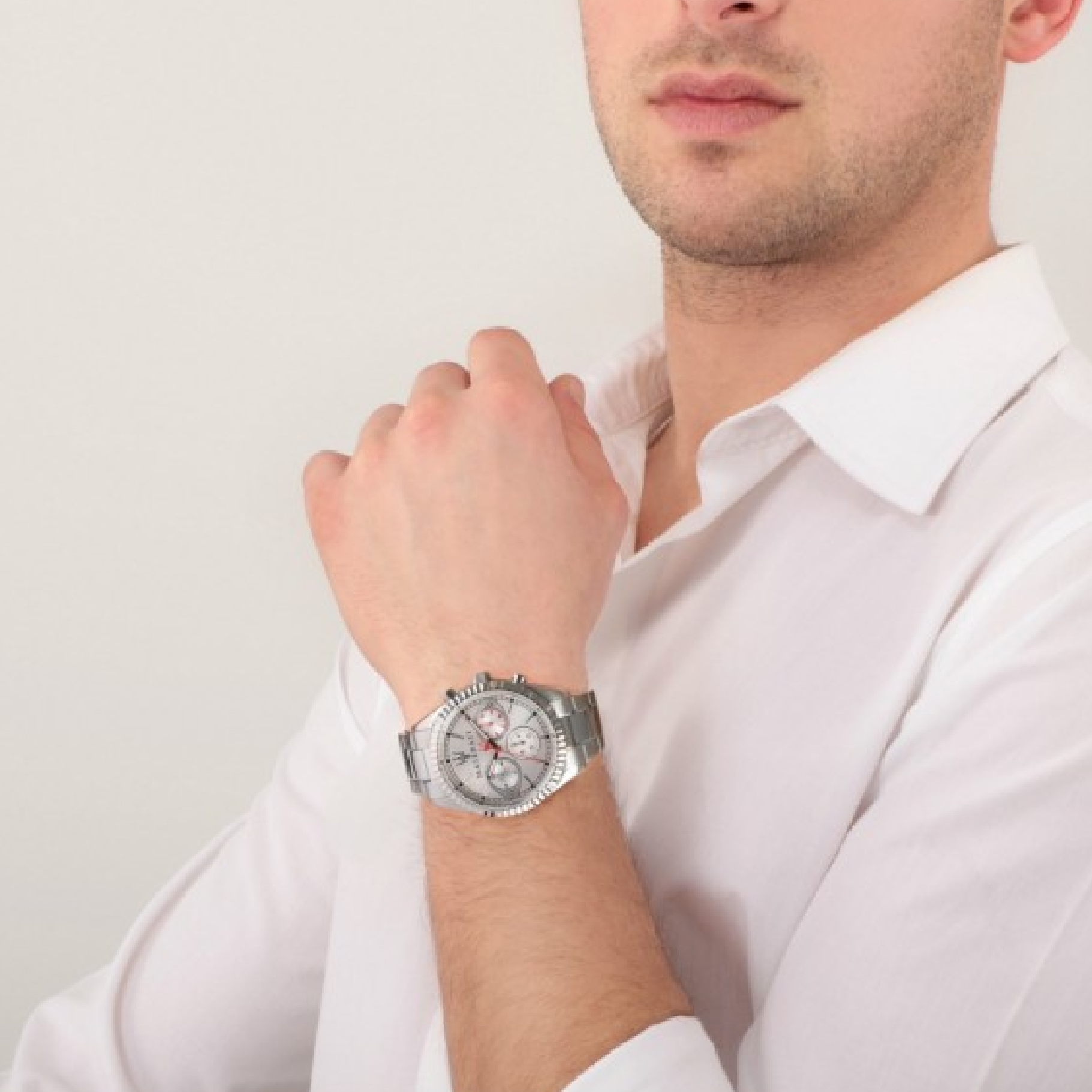  Shop Authentic Maserati Competizione Chronograph White Dial Silver Steel Strap Watch For Men - R8853100017 - Luxxuri