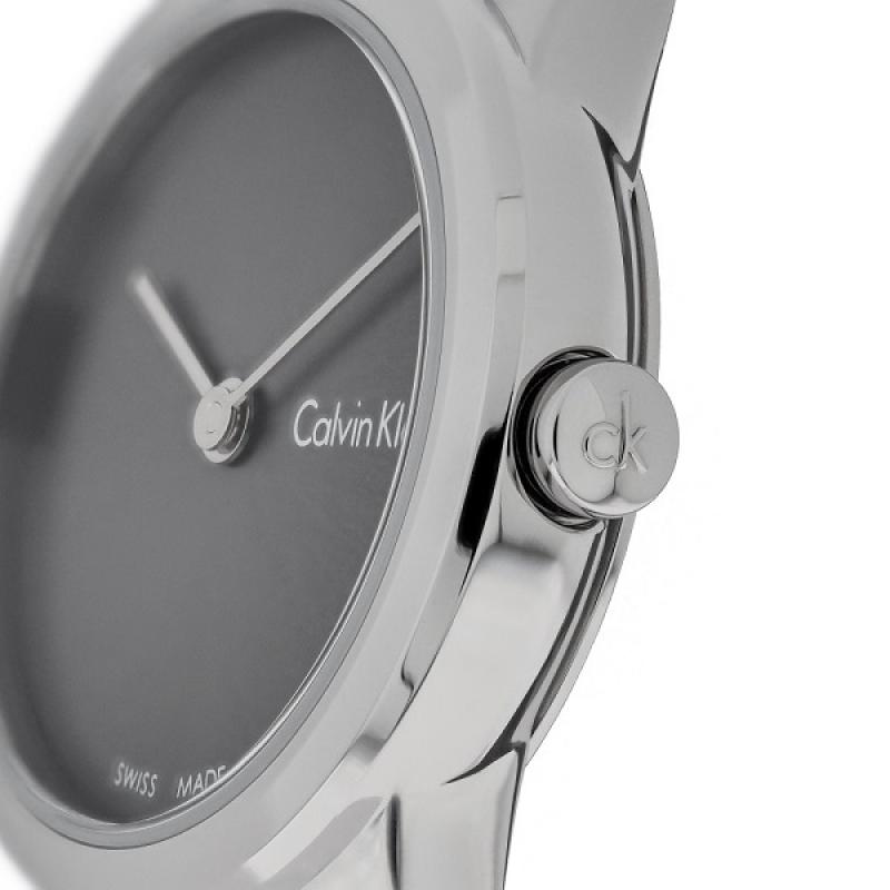  Shop Authentic Calvin Klein Minimal Grey Dial Silver Mesh Bracelet Watch for Women - K3M231Y3 - Luxxuri