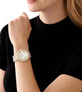  Shop Authentic Michael Kors Camille Three-Hand Crystals White Dial Gold Steel Strap Watch for Women - MK4800 - Luxxuri