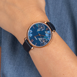  Shop Authentic Fossil Jacqueline Blue Dial Blue Leather Strap Watch for Women - ES4673 - Luxxuri
