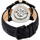  Shop Authentic Fossil Grant Sport Automatic Skeleton Black Dial Black Leather Strap Watch for Men - ME3138 - Luxxuri