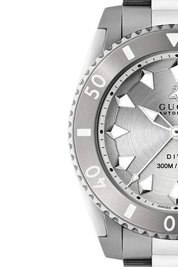  Shop Authentic Gucci Dive Automatic Silver Dial Silver Steel Strap Watch for Men - YA136354 - Luxxuri