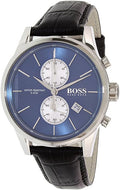  Shop Authentic Hugo Boss Jet Blue Dial Black Leather Strap Watch for Men - 1513283 - Luxxuri