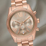  Shop Authentic Michael Kors Lexington Chronograph Grey Dial Rose Gold Steel Strap Watch For Women - MK7217 - Luxxuri