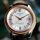  Shop Authentic Tissot T Classic Ballade Powermatic 80 Lady Silver Dial Brown Leather Strap Watch For Women - T108.408.26.037.00 - Luxxuri